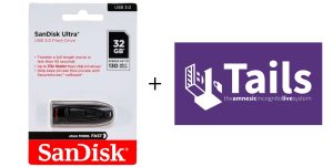 Penna USB Sandisk da 32 GB con TAILS Installato e Memoria Persistente
